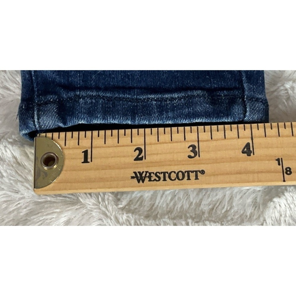 Pilcro Anthropologie Women's S27‎ Jeans Pleated High Rise Dark Wash Blue Skinny - Picture 16 of 16